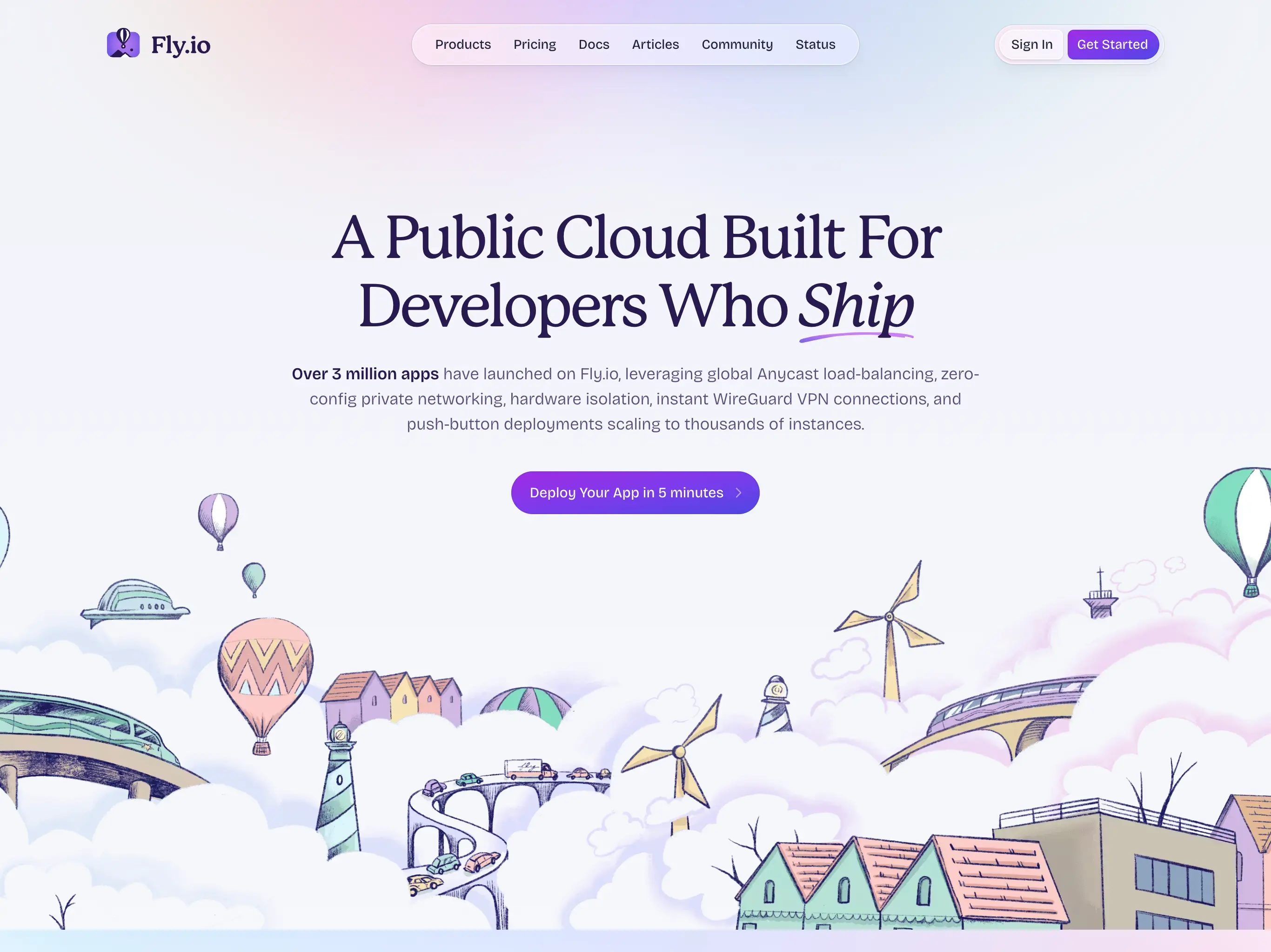 Fly.io Homepage